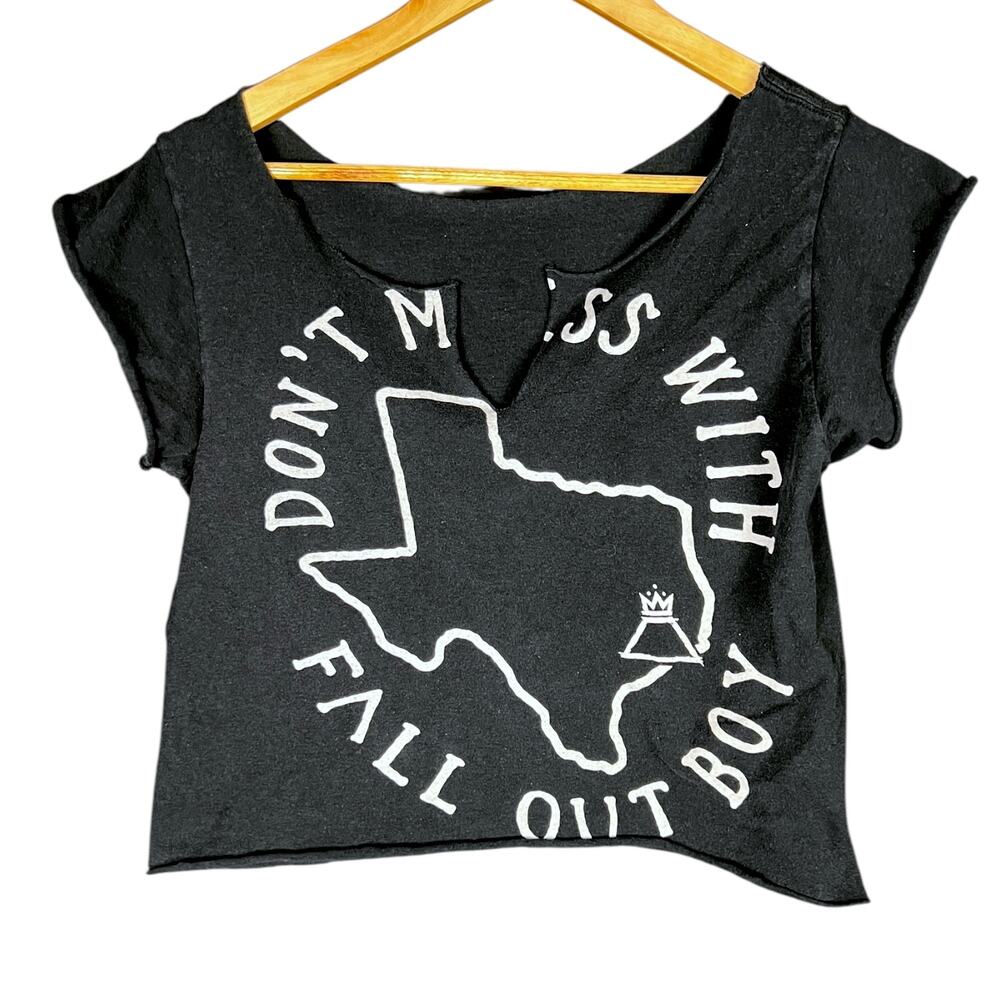 Women's Don't Mess with Fallout Boy Cropped T-Shirt - Small